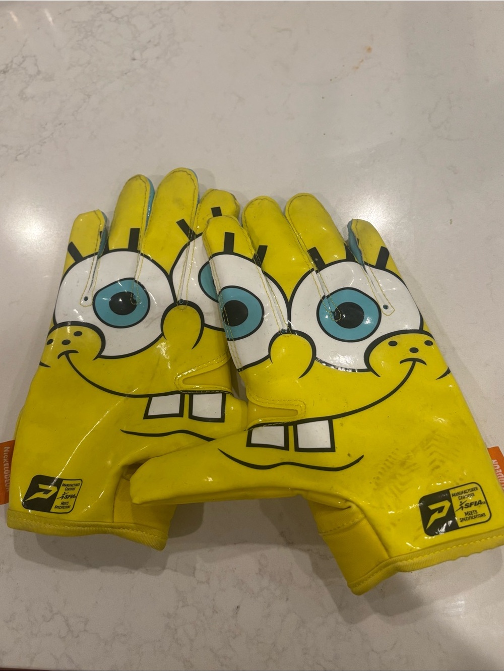 Phenom SpongeBob Receiver Gloves (Men's Medium)